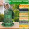 Wild Bird Feeder Squirrel-Proof Chew-Proof Metal Bird Seed Feeder Outdoor Hanging Bird Feeder With 360° Circular Perches Water Cups For Yard Garden Patio
